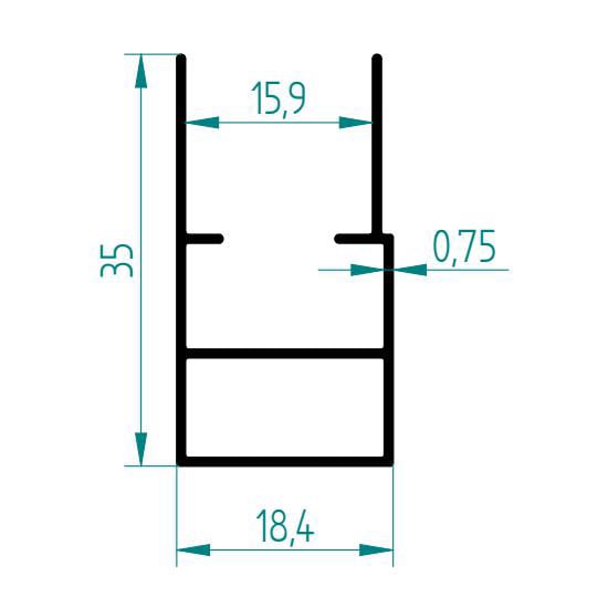 121 18 MM PLİSE KASA PROFİLİ