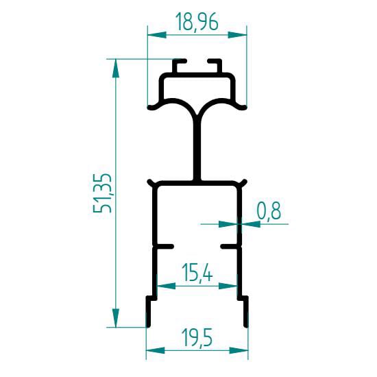 122 18 MM PLİSE KANAT PROFİLİ