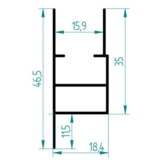 124 18 MM PLİSE İÇTEN TAKMA KASA PROFİLİ