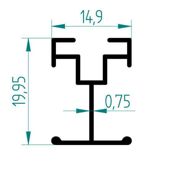 1258 - 15 MM PLİSE KANAT PROFİLİ