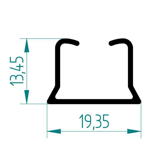 1709 - VİDASIZ PERDE RAY PROFİLİ