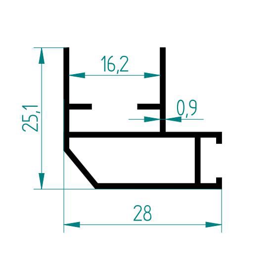 179 18 MM PLİSE KARAVAN PROFİLİ