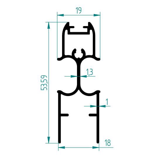121 18 MM PLİSE KASA PROFİLİ