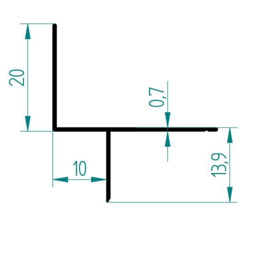 2512 - T PROFİLİ 10 MM