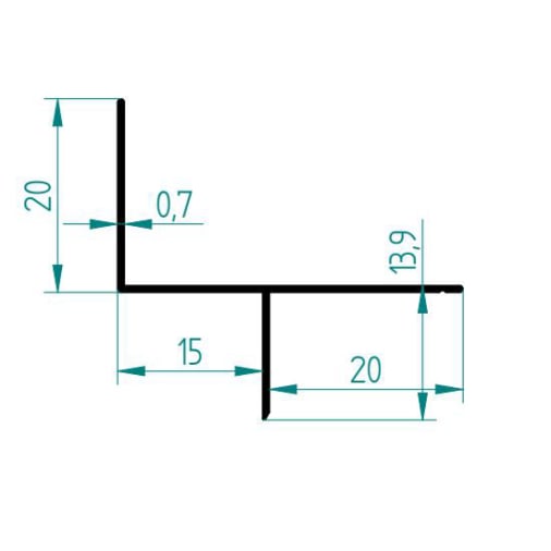 2513 - T PROFİLİ 15 MM