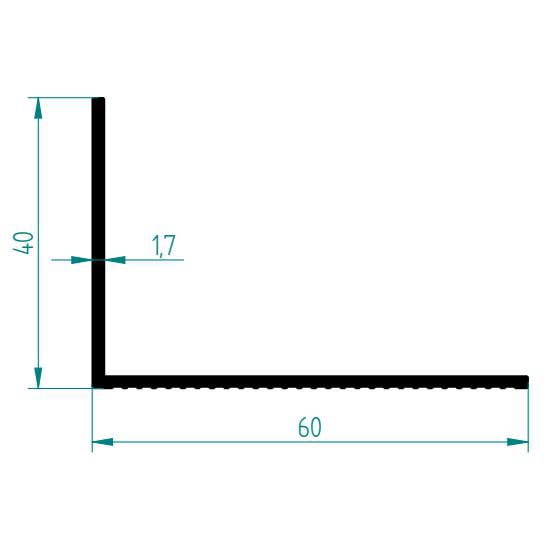 2521 - 40 x 60 x 1.7 TIRTIKLI KÖŞEBENT