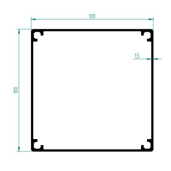 3601 100 X 100 X 1.5 DİKME PROFİLİ