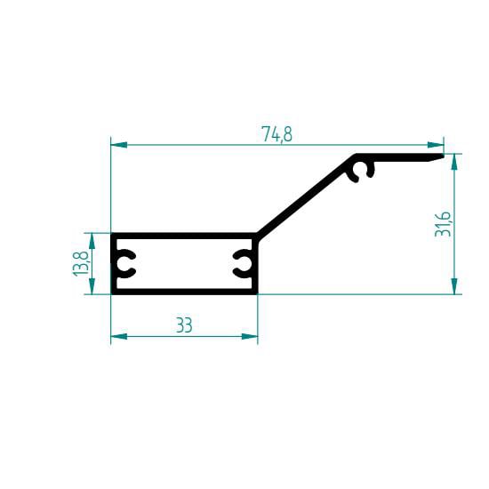 3620 - JALUZİ ÇİT PANEL PROFİLİ